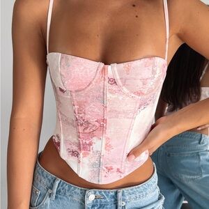 White Fox Australia In The Morning Bustier in Primrose Pink